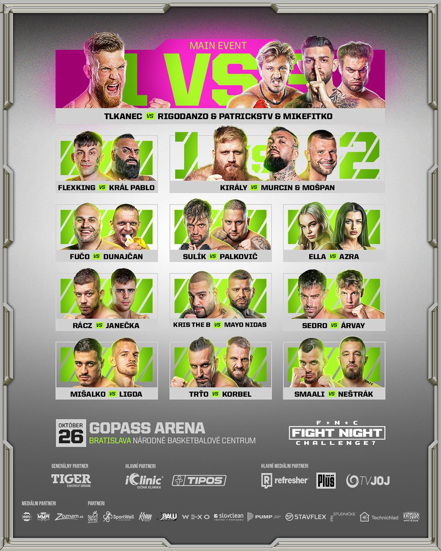 Fight Night Challenge 7 karta zápasov