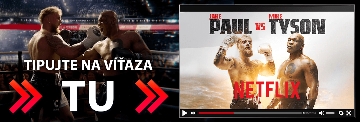 Tipujte víťaza zápasu Tyson vs Paul v Tipsporte