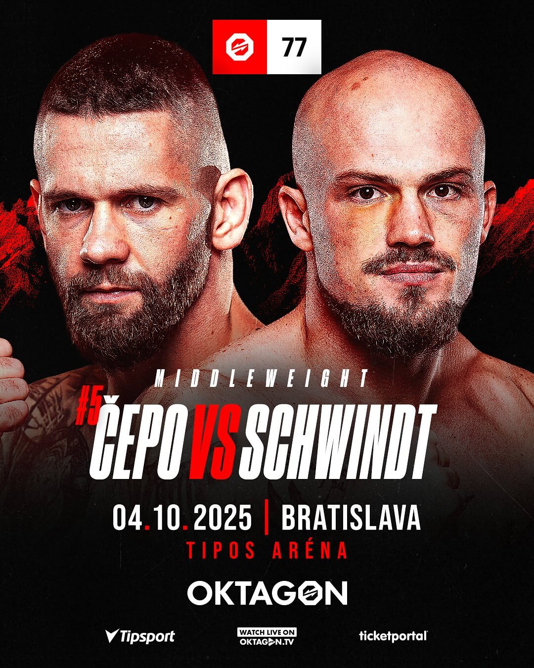 Zápas Čepo vs. Schwindt na akcii Oktagon 77