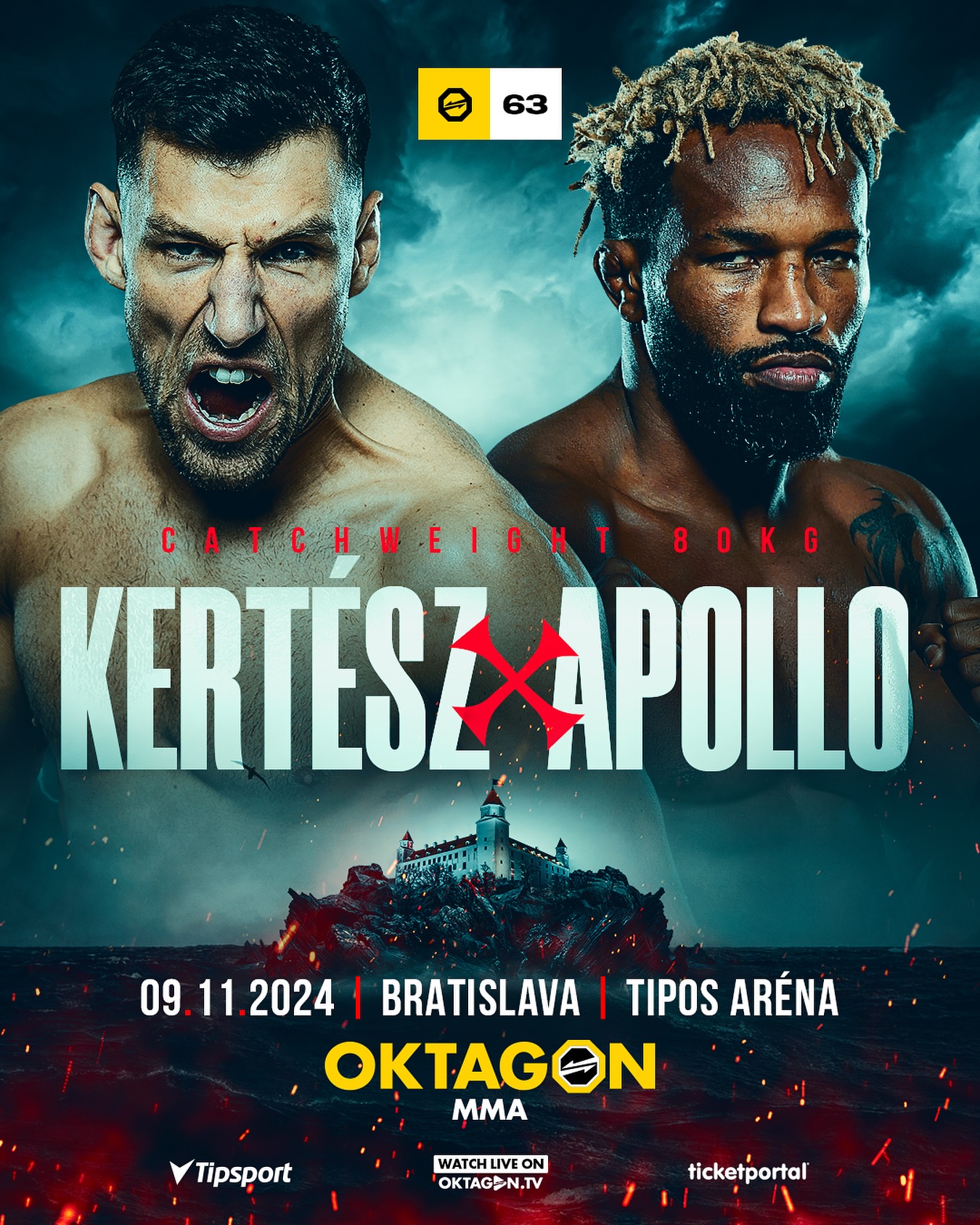 Zápas Kertész vs. Silva na akcii Oktagon 63