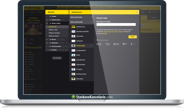 Kde zadať v stávkovej kancelárii Fortuna kupón online