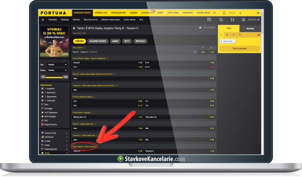 Stávka na víťaza zápasu vrátane skreču vo Fortune