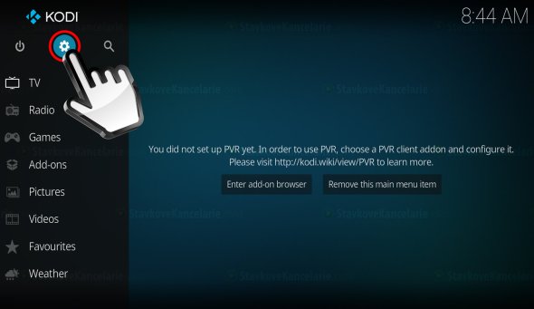 Software KODI a jeho hlavné menu