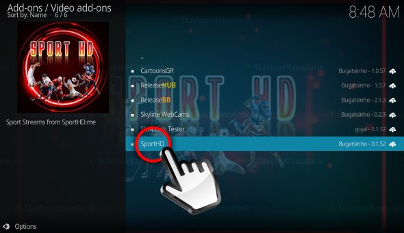 Zoznam dostupných video add-onov v KODI