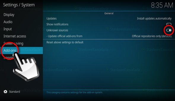 Povolenie add-onov z neznámych zdrojov