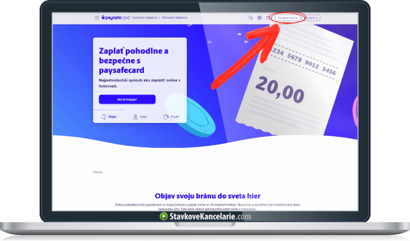 Začiatok registrácie na paysafecard